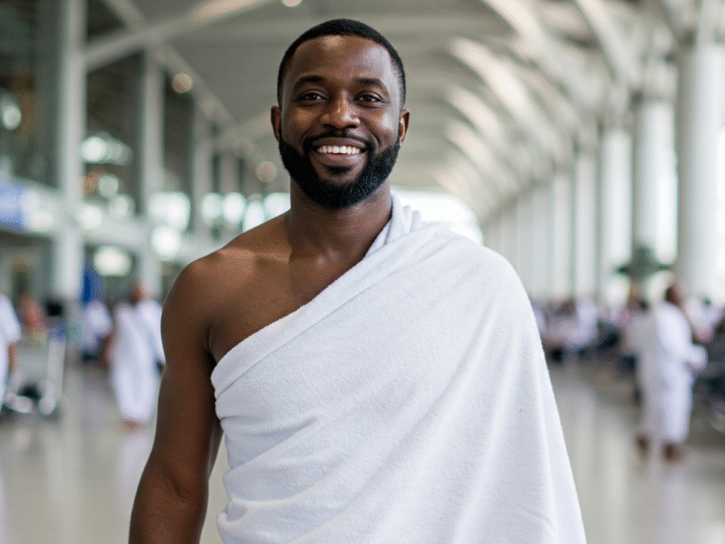 homme entré en ihram